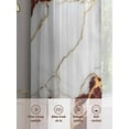 thumbnail image 6 of Red Marble Sheer Curtains 63 Inches Long 2 Panels Gold Line Modern Light Filtering Semi Sheer Window Curtains Drapes for Bedroom Living Room 52"x63", 6 of 7