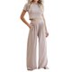 thumbnail image 1 of Conjunto Sexy De 2 Piezas Traje básico de mujer de 2 piezas Ombligo expuesto Casual Vacaciones Vacaciones (Caqui S) Ygjytge para Mujer Caqui T XXL, 1 of 8