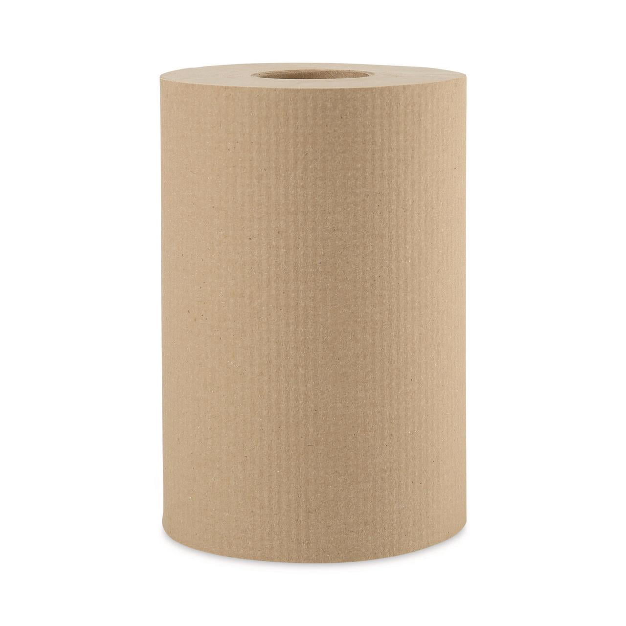 Boardwalk Hardwound Paper Towels, 8" x 350ft, 1-Ply Natural, 12 Rolls/Carton -BWK6252