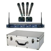 VocoPro Rechargeable 4-Channel UHF Wireless Microphone System - UHF58059