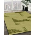 thumbnail image 3 of Ahgly Company Machine Washable Indoor Rectangle Abstract Dark Golden Rod Brown Area Rugs, 6' x 9', 3 of 7