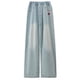 thumbnail image 4 of Cowsor Girls Baggy Jeans Distressed Denim Pants Elastic Waist Wide Leg Jeans for Girls Kids Loose, 4 of 7