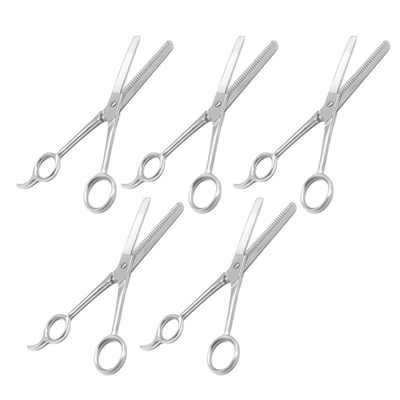 OdontoMed2011® 5 Pieces of Single Edged Barber Thinning Hair Shears Scissors 6.5" ODM