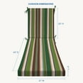 thumbnail image 6 of Stripe Pine Green Essentials Chaise Lounge Cushion, 6 of 7