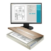 Plustek OpticSlim 1680 - High Speed Large Format Flatbed Scanner, scan Tabloid Size in 3 Seconds. Daul View Function Enable You to Quickly Check The Image Adjustment Effect