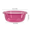 thumbnail image 3 of Thickened Transparent Plastic Basin 23x23cm to 33x33cm, Durable Household Washbasin for Laundry Kitchen, Deep Multipurpose Sink for Bathroom Dorm with Nestable Design, Purple, 3 of 6
