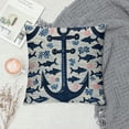 thumbnail image 2 of Nawypu Navy Blue Nautical Ocean Starfish Coral Seahorse Anchor Throw Pillow Covers, Ocean Nautical Gifts, Sea Animal Pillow Cases 1 Home Ship Sofa Decor Set of, 2 of 5