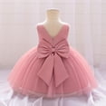 thumbnail image 2 of EnJoCho Flower Girl Dress for Wedding Tulle Satin Bow Shoulder Long A Line Girls First Communio𝗇 Dresses Formal Birthday Gown, 2 of 8