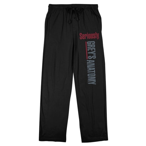Greys Anatomy Seriously Men's Black Sleep Pants-3XL