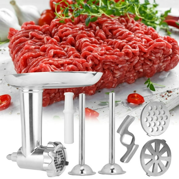 Meat Grinder Attachment for Kitchenaid Mixer Metal Food Grinder Attachment Durable Meat Food Processor Attachment for KitchenAid Stand Mixers Includes Sausage Filler Tubers - by