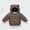 Brown, variant on Fesfesfes Baby Toddler Unisex Winter Puffer Jacket Solid Color Hooded Coat with Bear Ears Full Zip Lightweight for Boys Girls 0-5 Years