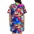 thumbnail image 5 of Sigee Mario V for Sleepwear Casual Pjs with Pockets Women's Pajamas Sets Shorts 2 Piece Short Sleeve Lounge Sets Medium, 5 of 7