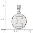 thumbnail image 2 of Sterling S. Rh-plated LogoArt University of Illinois Medium Disc Pendant; for Adults and Teens; for Women and Men, 2 of 2