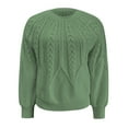 thumbnail image 5 of Crewneck Sweater For Women, Fall Winter Long Sleeve Loose Fit Warm Comfort Pullover Top For St Patricks Day Outfits,Size:M, 5 of 5