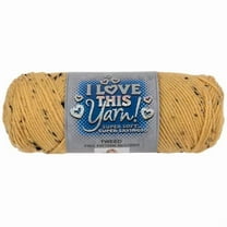 I Love This Yarn Tweed, Medium Weight 97% Acrylic and 3% Viscose Yarn, 252 Yards, Sweet Dijon Tweed