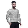 thumbnail image 3 of BESTMAN Mandarin CollarÂ&nbsp;Shirt Printed Mens Short Kurta Casual Ethnic Dress, 3 of 6