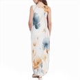 thumbnail image 3 of Gibobby Vestido largo de verano para mujer Vestido casual clásico sin mangas con bolsillos para mujer Moda versátil para el día a día(Blanco,M), 3 of 5