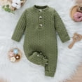 thumbnail image 2 of Baby Solid Color Woolen Rompers Casual Bodysuit Newborn Baby Clothes, 2 of 6
