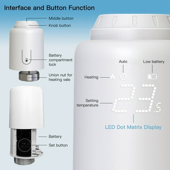 Thermostat,With Wifi With Shieny Valvestemperature App And Temperature Compatible With Wifi Valves App Temperature