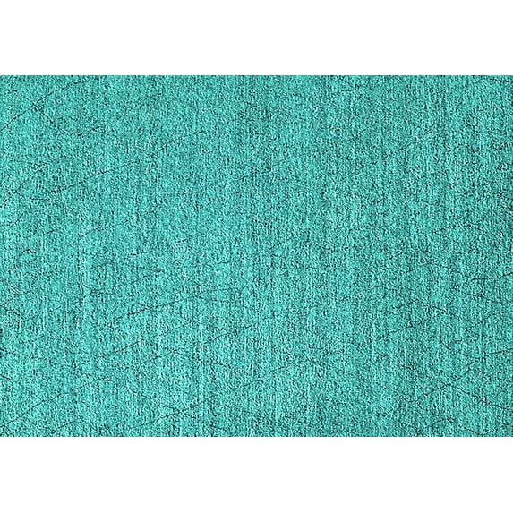 Ahgly Company Machine Washable Indoor Rectangle Oriental Turquoise Blue Industrial Area Rugs, 5' x 7'