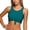 EliteGoogv#Dark Green, variant on Women's Bikini Top Crewneck Wide Strap Swimwear Stretchy Solid Color Bathing Suits Pool Wear Vacation Holiday Beachwear,Blue,L
