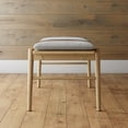 thumbnail image 6 of Nathan James Gugan Mid-Century Light Brown Bench with Removable Ivory Cushion for Bedroom and Hallway, 6 of 7