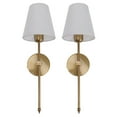 thumbnail image 1 of Juego de apliques de pared BuyWeek de metal dorado, 1 of 12
