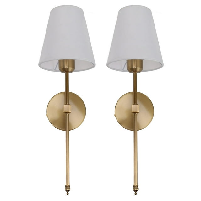 Juego de apliques de pared BuyWeek de metal dorado