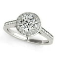 thumbnail image 1 of Bague de Fiançailles Ronde en Or Blanc 14k avec Diamant (1 1/4 cttw) Taille 5, 1 of 3