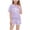 Purple, variant on Fashionable 5 - 6 Years Old Kids' Casual Short Sleeve Crew Neck Printed T - Shirt and Straight Short Pants Two - Piece Set with Checkered Patterns,Yellow,Size 5 T