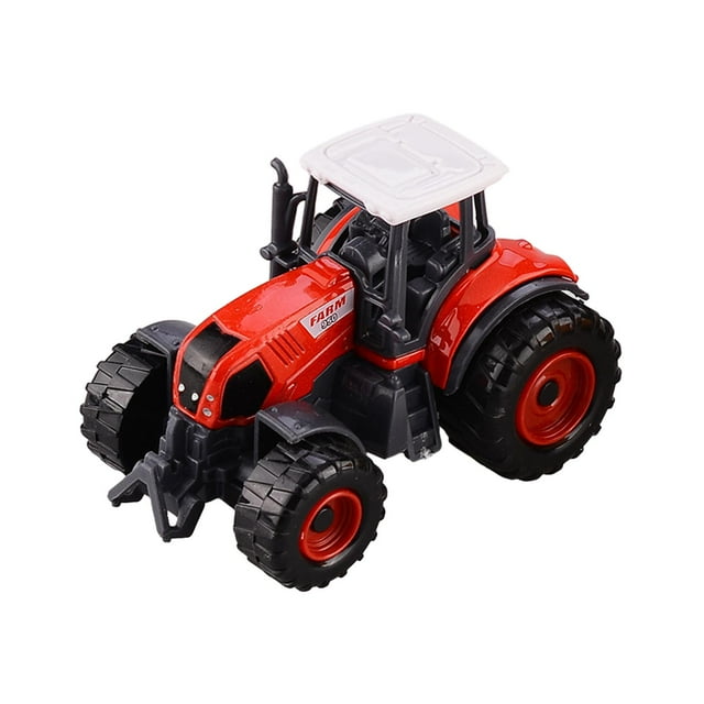Kids Mini Tractor Table Decor Small Tractor Playset for Xmas Festivals Party red