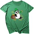 thumbnail image 1 of Moda mujer Casual cuello redondo St. Patrick's Day impreso camiseta suelta manga corta Tops blusa Pompotops hkajfhjk458882, 1 of 3