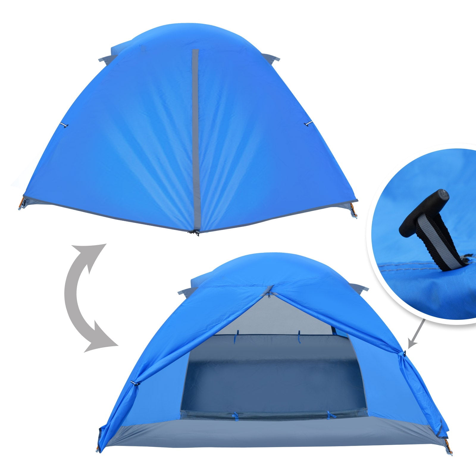 1-2 Person Double Layer Outdoor Waterproof Canopy Camping Hiking Backpacking Tent