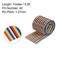 thumbnail image 2 of IDC Rainbow Wire Flat Ribbon Cable 40P 1.27mm Pitch 1meter/3.3ft Long, 2 of 2