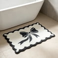 thumbnail image 6 of Tuvgenk Cute Funky Bathroom Rugs Black Water Absorbing Bathroom Mats Non-Slip Waves Quick Dry 16 X 24 in, 6 of 6