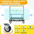 thumbnail image 3 of Garvee Folding Drywall Cart Heavy Duty Panel Dolly Cart 2200lbs Capacity, Drywall Dolly Plywood Carts with 4 Swivel Casters Extendable Deck, Sheetrock Dolly Handling Wall Panel Lumber Sheetrock, 3 of 9