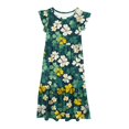 thumbnail image 4 of LOVZFMLL Fashion Summer Short Sleeves Round Neck Solid Color Dress, 4 of 4