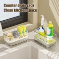 thumbnail image 2 of Shoreew Sink Caddy with Auto Drain Tray Kitchen Sink Sponge Holder Detachable Sink Organizer for Countertop Storage Sponges Soap Cleaning Supplies, 2 of 6