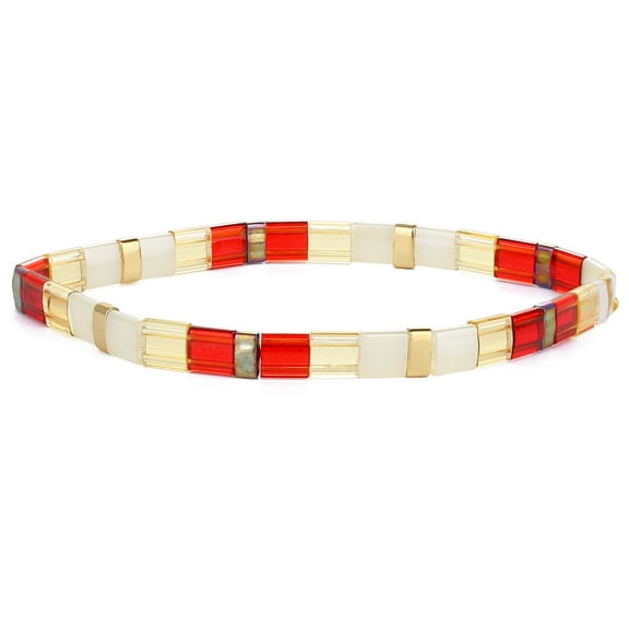 KELITCH Women Stretch Bracelets Tila Stretch Bracelets Miyuki Beaded Friendship Bracelet