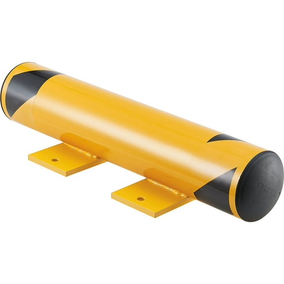 Global Industrial Floor Stop Bollard w/Removable Caps, 4-1/2" Dia. x 24"L, Yellow