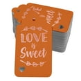 thumbnail image 1 of Inkdotpot 100 Pack Real Rose Gold Foil Paper Tags Love Is Sweet Wedding Favor Hang Tag, 1 of 1