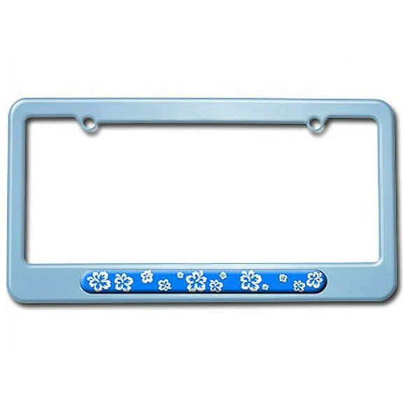 Hibiscus - Blue - Flowers License Plate Frame