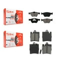 thumbnail image 1 of SIM Front Rear Semi-Metallic Brake Pads Kit for Car Mercedes-Benz E320 CLK320 CLK430 E430 KSM-100371, 1 of 8