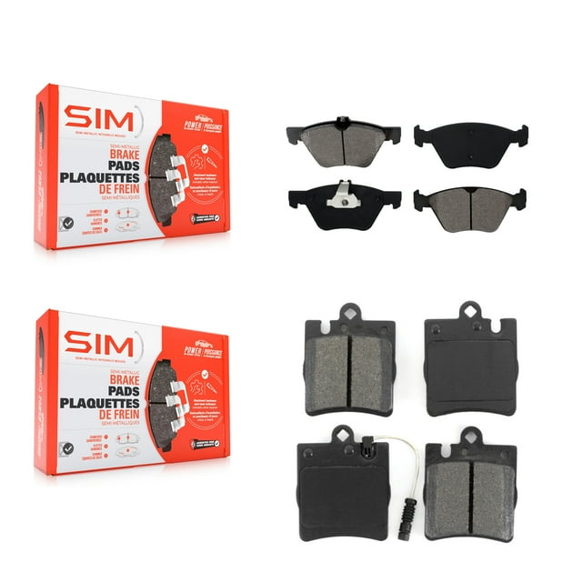 SIM Front Rear Semi-Metallic Brake Pads Kit for Car Mercedes-Benz E320 CLK320 CLK430 E430 KSM-100371