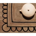 thumbnail image 4 of KLAVATE Natural Jute Hand Braided Scalloped Area Rug, 4 of 5