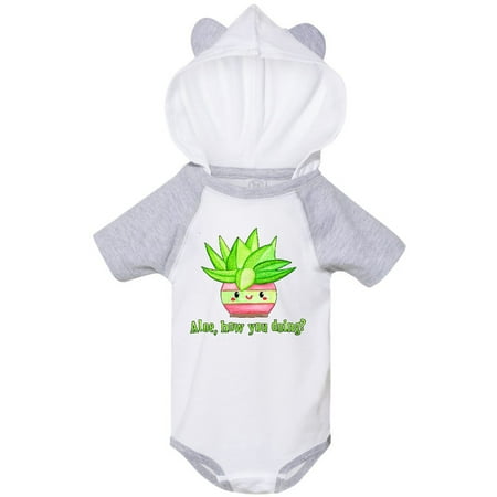 

Inktastic Aloe How You Doing- cute aloe plant Gift Baby Boy or Baby Girl Bodysuit