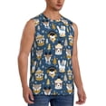 thumbnail image 2 of Fotbe Winter Animal Friends Men's Camiseta sin Mangas Estampada para Hombres, Playera Casual para Gimnasio, Entrenamiento, Playa-Medium, 2 of 7