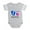 Heather Gray, variant on CafePress - Imthelittlebrother_Bluefeet - Cute Infant Baby Football Bodysuit