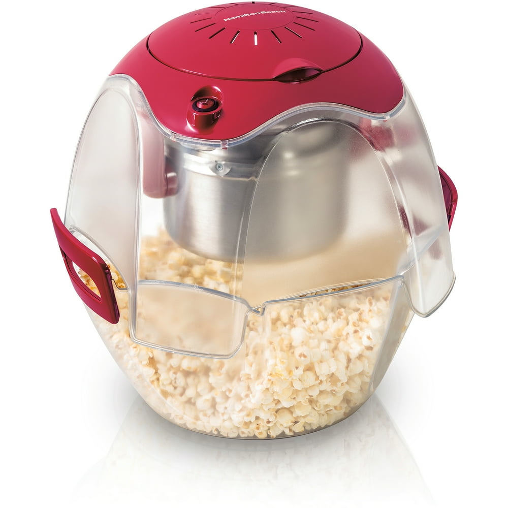 Hamilton Beach Party Popper 3Step EasytoUse Popcorn Maker, Red