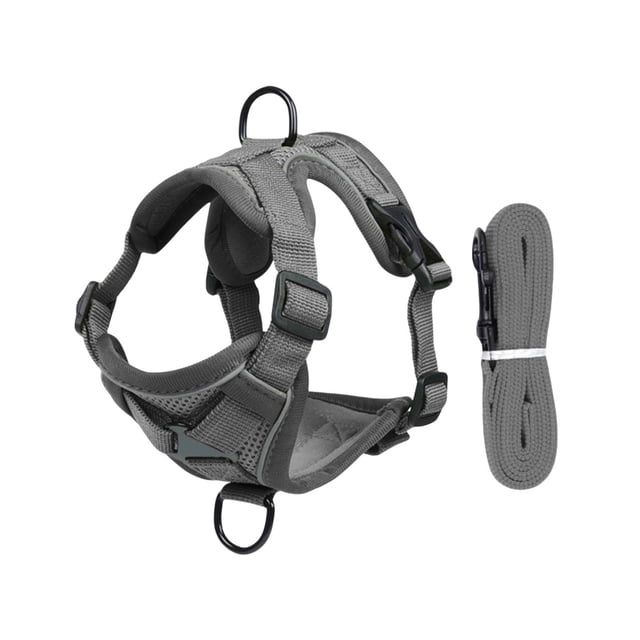 Dog Harness Vest Reflective Vest Style Harness and Leash Escape Proof Breathable Pet Chest Vest Walking Leash for & Small Medium Dogs Adjustable Pet Harness Walking Control Vest Pet Gear